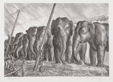 JOHN STEUART CURRY SIGNED LITHOGRAPH, 1936