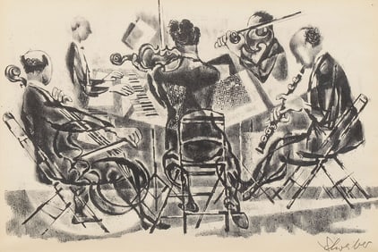 SIGNED GEORGES SCHREIBER LITHOGRAPH