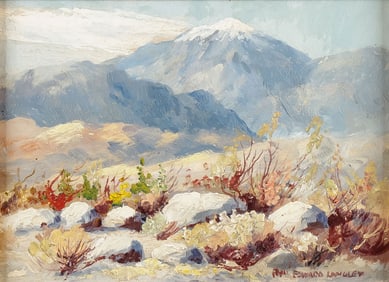 SIGNED OREGON MOUNTAIN SCENE, 1926