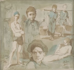 ORIGINAL CONGER METCALF WATERCOLOR