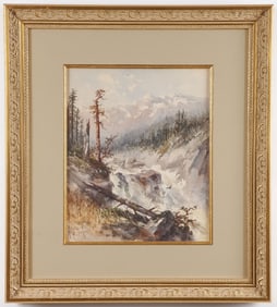 SIGNED YOSEMITE WATERCOLOR, C. 1890