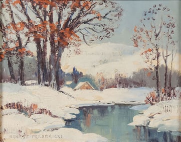 CATSKILL, N.Y. SIGNED WINTER PAINTING