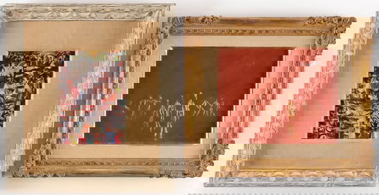 2 ORIGINAL ZERO MOSTEL PAINTINGS
