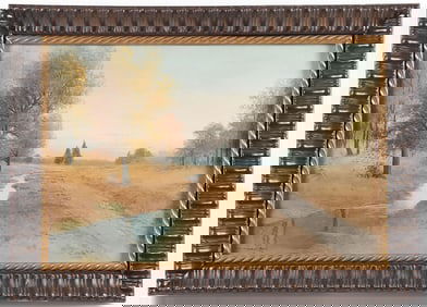 SIGNED AUTUMN LANDSCAPE, C. 1910