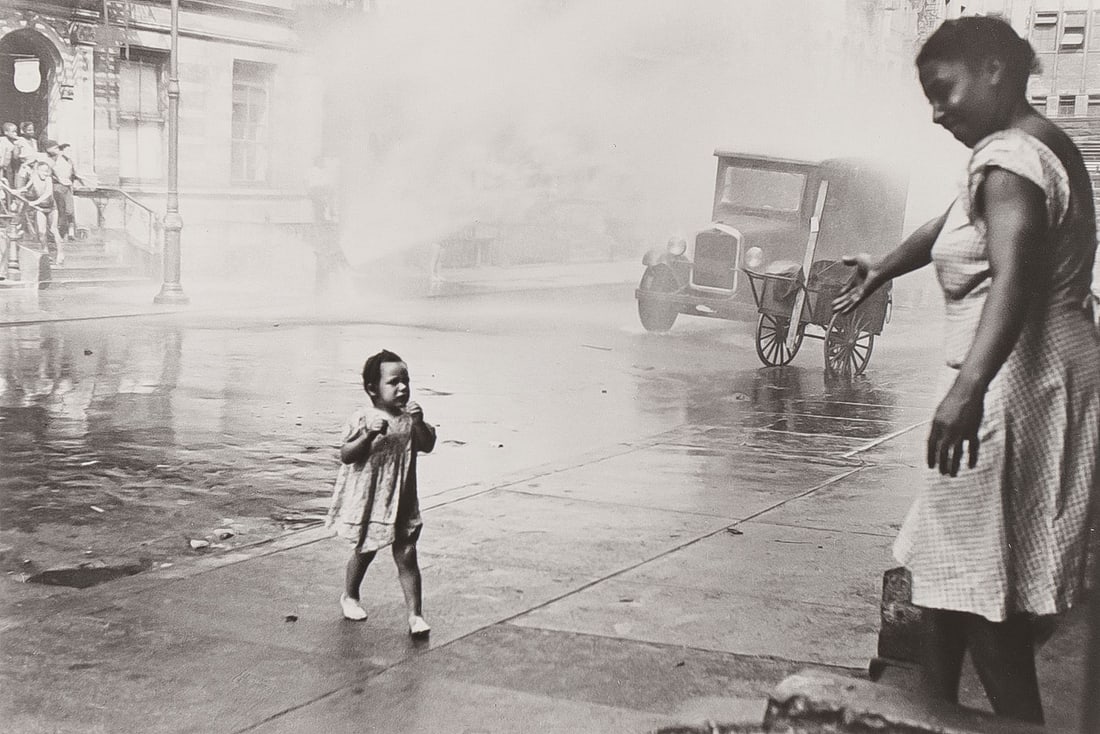 HELEN LEVITT PHOTOGRAPH: HELEN LEVITT (American 1913-2009)NYC Street Scene circa 1939Gelatin silver on Kodak paper, a later impressionVerso with stamped copyright label HELEN LEVITT 4 EAST 12 STREET NY.Image 6.5 inches x 9.7
