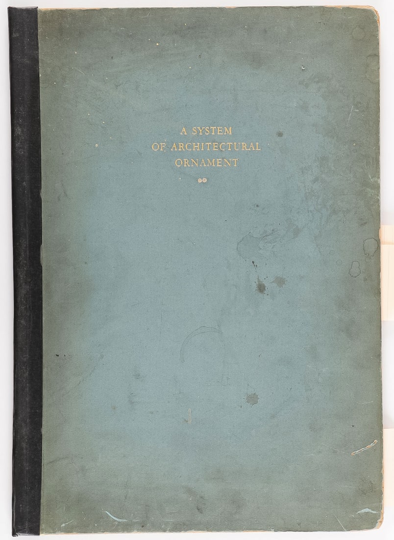 LOUIS SULLIVAN ARCHITECTURAL FIRST EDITION 1924: LOUIS H. SULLIVAN ARCHITECTURAL FIRST EDITION 1924. Comprising a first edition of A System of Architectural Ornament According with a Philosophy of Man's Powers, SULLIVAN, Louis H. Published by Americ