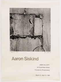 SIGNED AARON SISKIND EXHIBITION POSTER