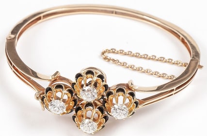 RUSSIAN GOLD & DIAMOND BRACELET