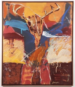 ORIGINAL DARREN VIGIL GRAY PAINTING