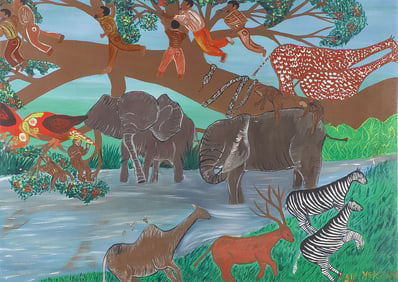 CARL MCKENZIE JUNGLE PAINTING