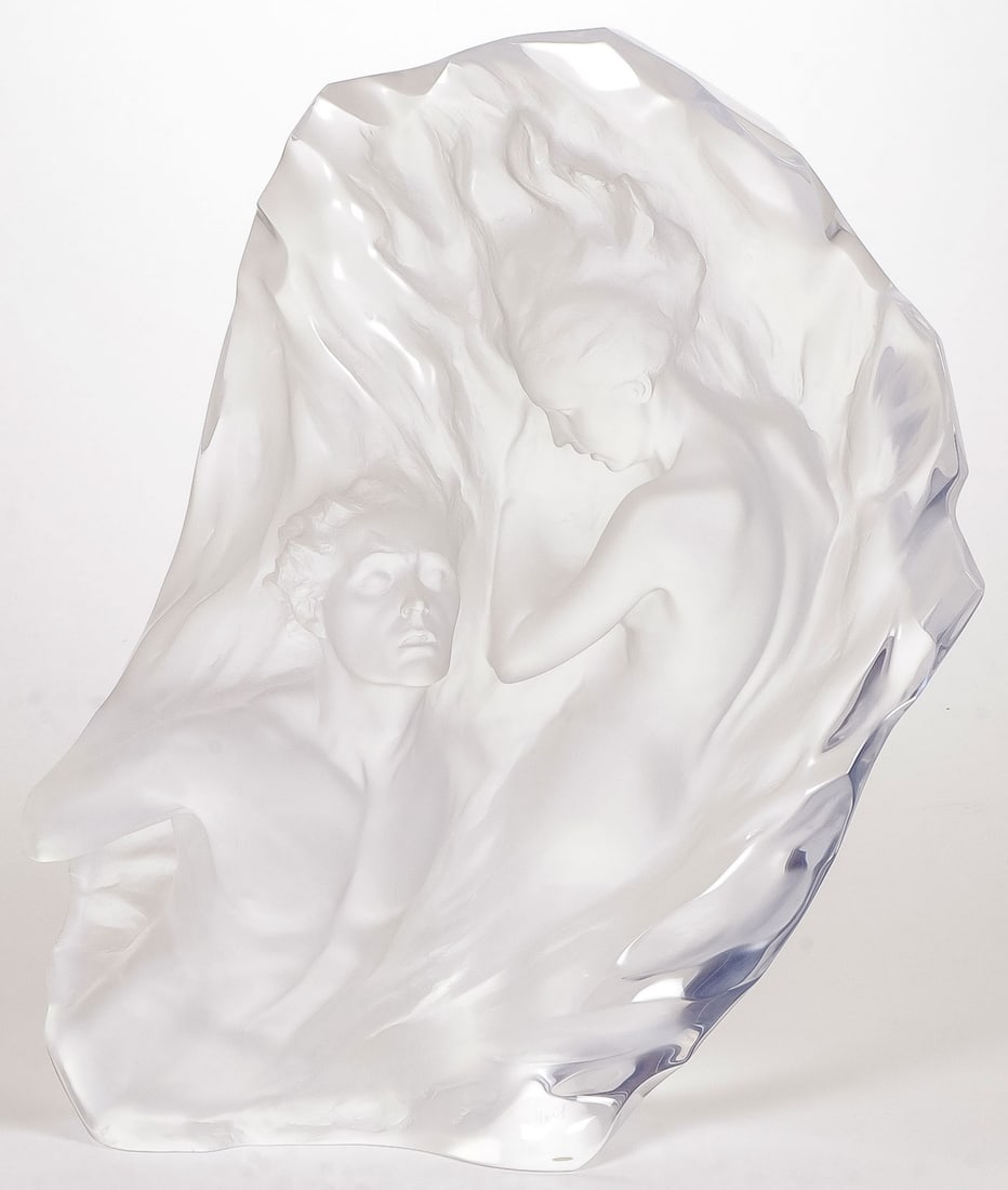 ORIGINAL FREDERICK HART ACRYLIC SCULPTURE: FREDERICK ELLIOT HART (American 1943-1999) Ex Nihilo Acrylic sculptureSigned F. Hart and P.E.G.F 78/350 on verso Length 16.5 inches, width 6 inches, height 20.25 inches Provenance