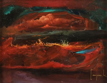 ORIGINAL DARIO CAMPANILE OIL PAINTING