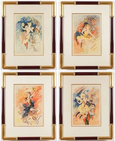 FOUR VINTAGE JULES CHERET LITHOGRAPHS