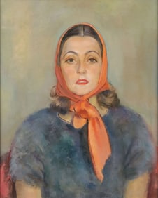 INTERESTING SIGNED OIL PAINTING, C 1945