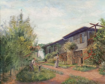SIGNED IMPRESSIONIST PAINTING, 1917
