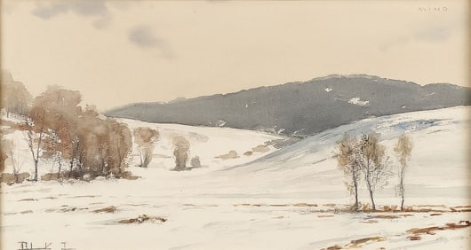 SIGNED HUNGARIAN WATERCOLOR