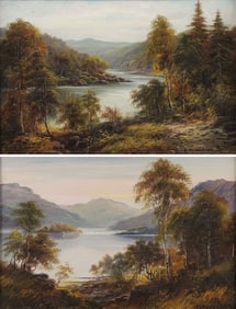 PAIR SIGNED BRITISH PAINTINGS, 19TH C