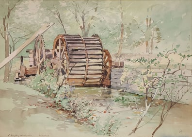 SIGNED AMERICAN WATERCOLOR, C. 1900