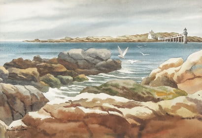 SIGNED MAINE SEASCAPE PAINTING