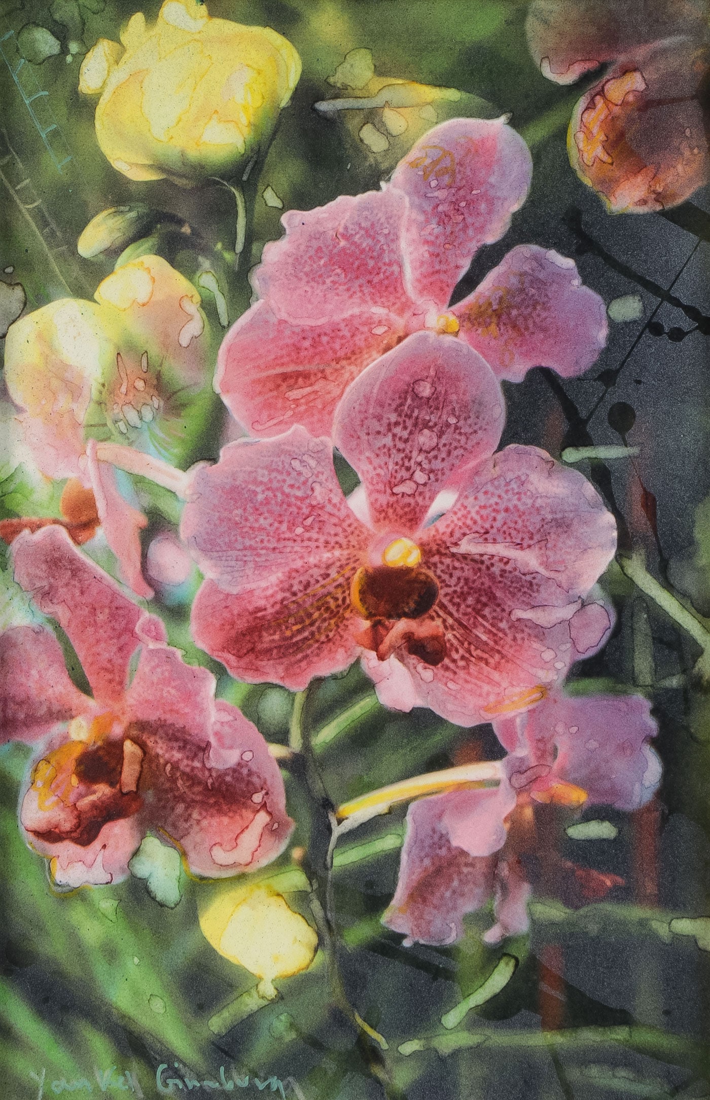 ORIGINAL YANKEL GINZBURG PAINTING: YANKEL GINZBURG (Russian b.1945) Study for Intrepid Exploration Acrylic and pastel on woodSigned lower left10 inches x 6.5 inches (25.4 x 16.51cm), overall including frame 22.75 inches x 19.25 inches