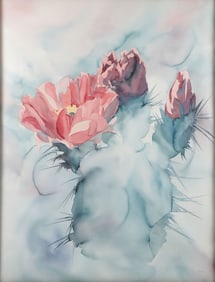 BEAUTIFUL LARGE MARY HOEKSEMA WATERCOLOR