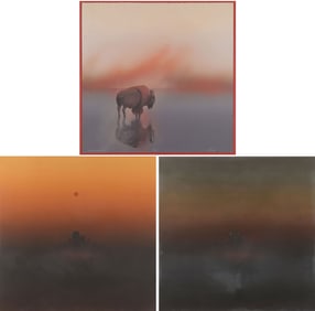 THREE SIGNED JOHN AXTON LITHOGRAPHS
