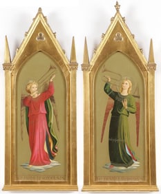 PAIR OF GILT FRAMED ANGELS