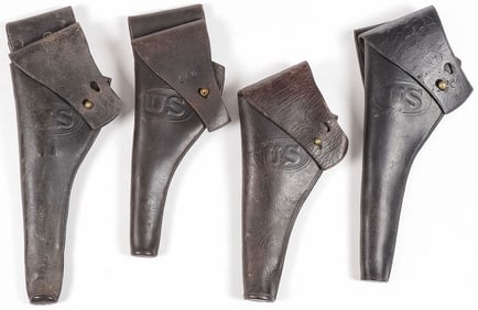 FOUR M1881 CALVARY PISTOL HOLSTERS