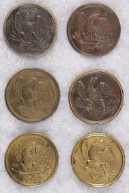 SIX US CIVIL WAR SLING PLATES