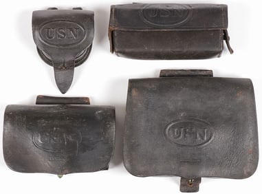 4 USN CIVIL WAR & LATER CARTRIDGES BOXES