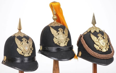 THREE U.S. INDIAN WARS M1881 HELMETS