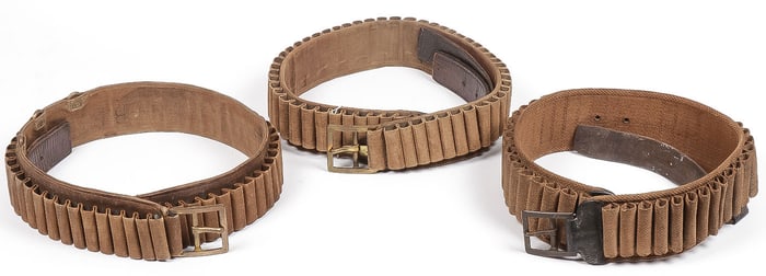 3 GOOD U.S. INDIAN/SPAN AM WARS PRAIRIE BELTS