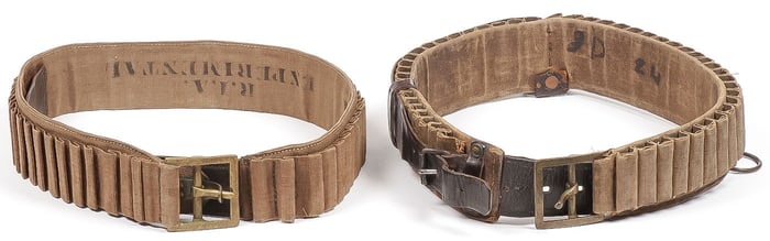 PAIR INDIAN WARS M1876 PRAIRIE CARTRIDGE BELTS