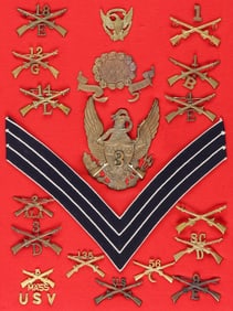 20 INDIAN & SPANISH AMERICAN WAR INSIGNIA