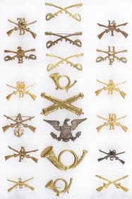 GOOD U.S. CAP INSIGNIA GROUP CIRCA 1860-1910