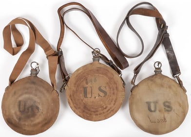 THREE GOOD U.S. INDIAN WARS CANTEENS