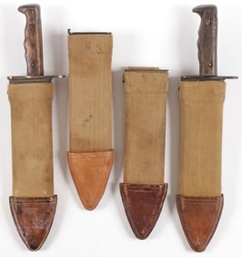 TWO U.S. M1917 BOLO KNIVES & 2 SHEATHS