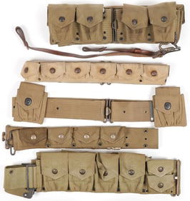 4 GOOD PRE- WWI CARTRIDGE BELTS