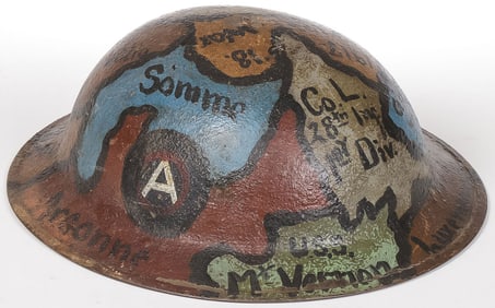 GREAT US WWI CAMO SOUVENIR HELMET