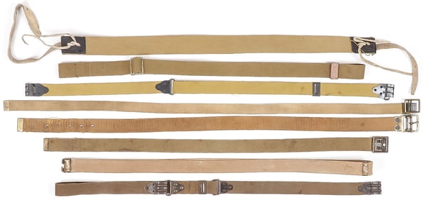 8 BELTS AND SLINGS, 19TH & EARLY 20TH C