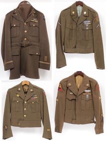 4 U.S. WWII UNIFORM JACKETS INCLUDING 8TH AF