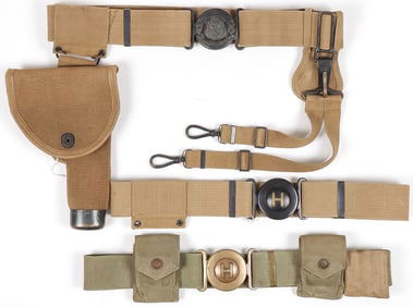 3 U.S. WWI MILLS BELTS INCL OFFICERS'