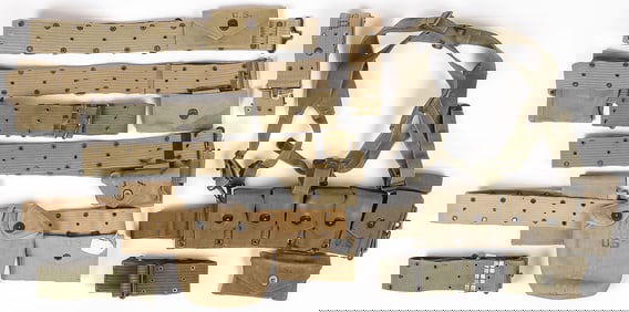 8 U.S. PISTOL BELTS & MORE WWII-KOREA