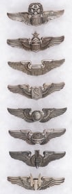 8 GOOD U.S. WWII STERLING AIR CORPS WINGS