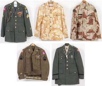 FOUR U.S. ARMY UNIFORMS & JACKETS