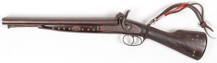 A DECORATED PERCUSSION SHOTGUN