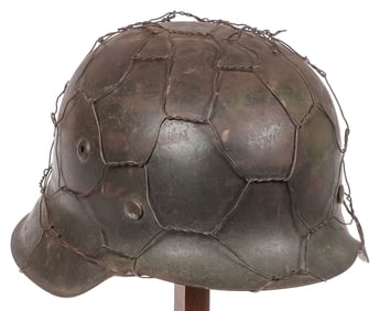 A GERMAN WWII M42 HELMET