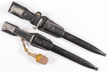 WWII GERMAN DRP POSTSCHUTZ & PIONEER K98 BAYONETS