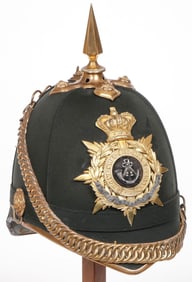 DURHAM LIGHT INFANTRY OFFICERS BLUE CLOTH HELMET