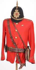 BRITISH HOME SERVICE HELMET & TUNIC C. 1900